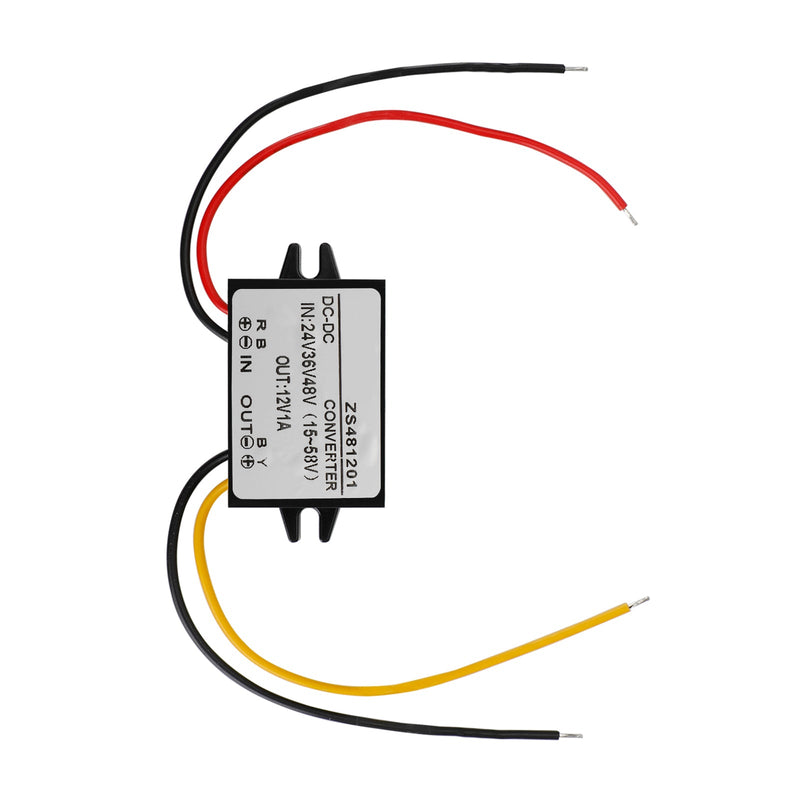 Vanntett DC-DC omformer 24V 36V 48V trinn ned til 12V strømforsyningsmodul