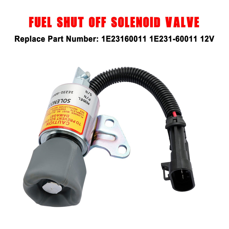 Solenoide de cierre de combustible 1E231-60011 para Kubota V2203 D722 D902 Engline M8200