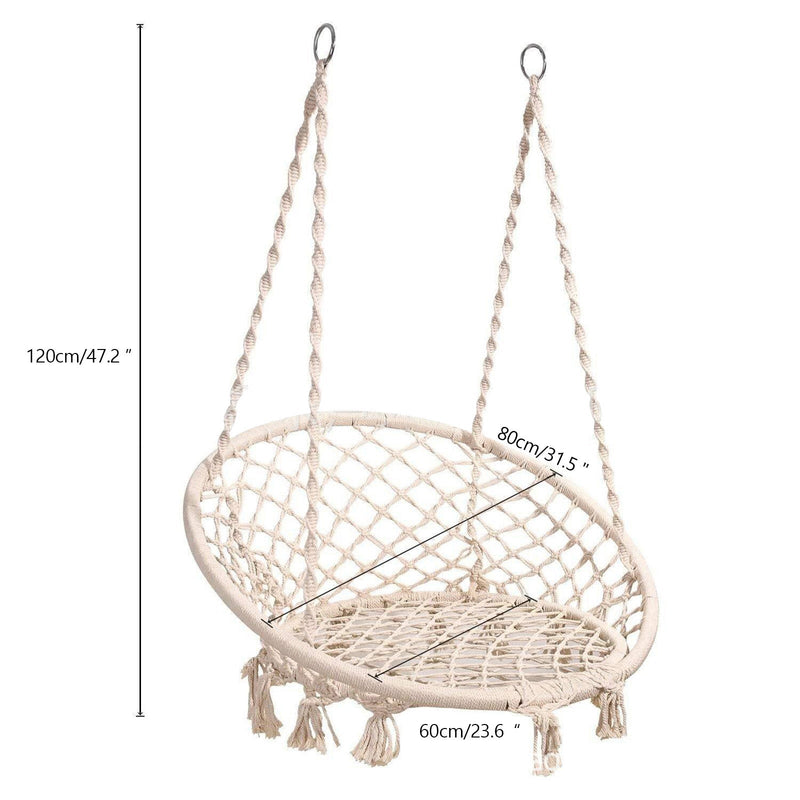 Hängematten-Stuhl-Seil-hängende Schaukel-runde Innen-Ourdoor-Terrassen-Schlafzimmer-Hängematte