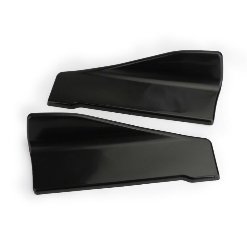 2 stk 35 cm skjørtspoiler bakleppeforlengelse rocker splitter winglet wings svart generisk