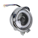 5palcový motocyklový světlomet Chrome Halo Ring DRL pro Cafe Racer Custom Bike