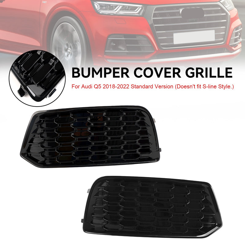 Audi Q5 2018-2022 Mesh 2PCS främre stötfångarhölje Grill Grill Bezel Insats