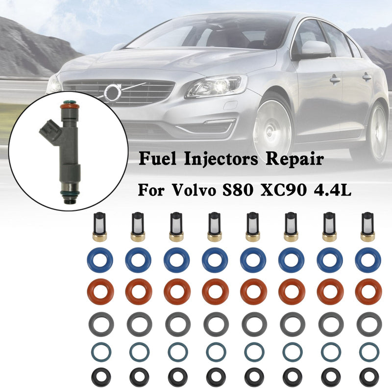 Volvo S80 XC90 4.4L 8PCS Einspritzdüsen Reparatur Dichtungssatz Filterkappe FJ1073 85212247 1550589 86536080 024078918 55559397 1581552