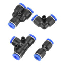 40 stk Quick 6 mm OD 1/4" plastik pneumatisk tryktilslutning Luftledningsfittings