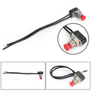 1 stk Normalt lukket Momentan Selvnulstilling Trykknap Reset Switch med ledning Rød