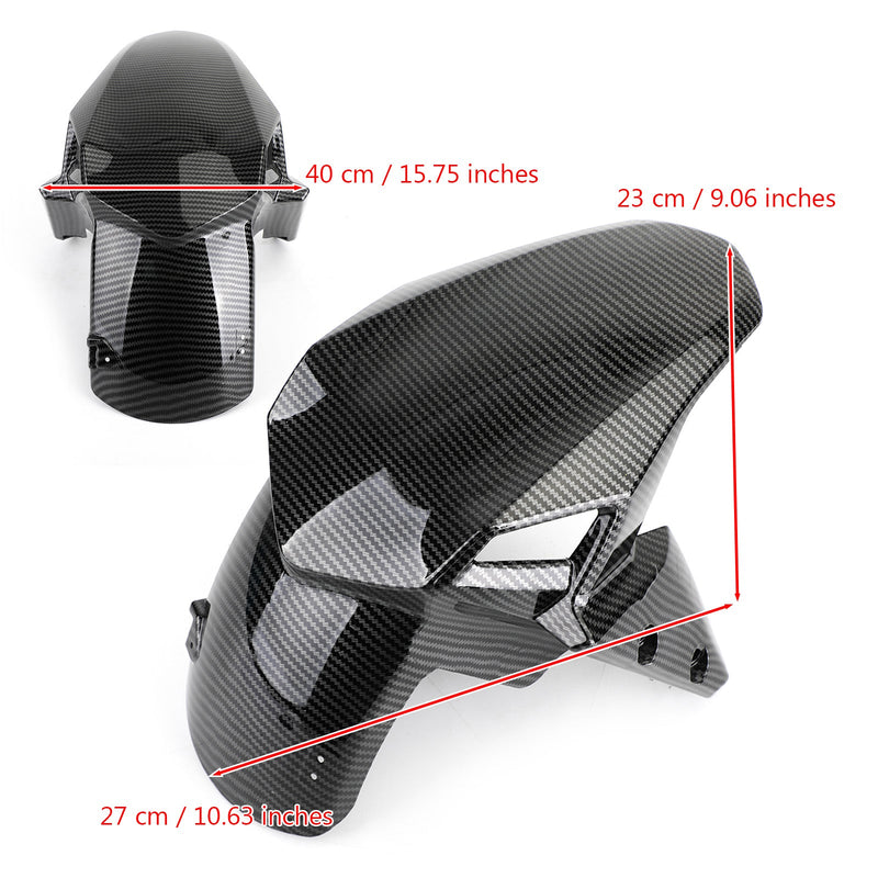 Motorsykkel Forskjerm Dekk Hugger Skjermskjerm for KAWASAKI Z900 2017-2024 Carbon Generic