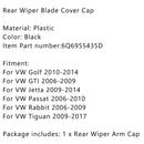 Czarna zaślepka tylnej wycieraczki do VW MK5 Golf Polo Passat Caddy Tiguan Touran Generic