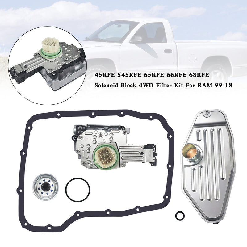 Dodge Ram 1500 2002-2005 4 SP / 2006-2010 5 SP 45RFE 545RFE 65RFE 66RFE 68RFE Magnetic Block 4WD Filter Kit