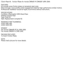 Kopplingsskivsats för Honda CBR600 F4 CBR600F 1999-2006 Generic