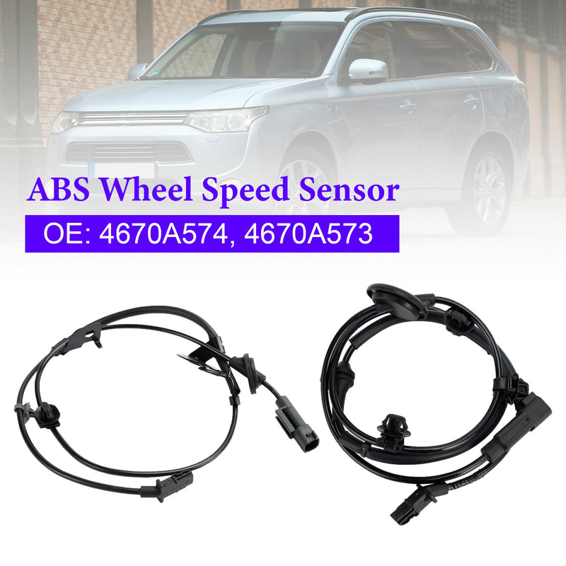 Sensor de velocidade ABS traseiro esquerdo e direito de 2 peças para Mitsubishi Outlander III de 2010