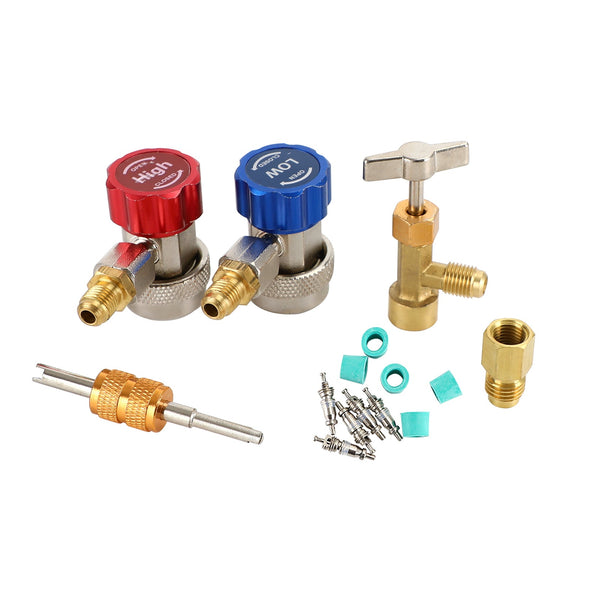 Ac R134A Adapter Schnellkupplungen mit Can Tap Valve Kit Einstellbare R134A Adapte