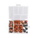 158x Kit de tornillos de Clip potenciador naranja para motocicleta, Perno de parabrisas Universal