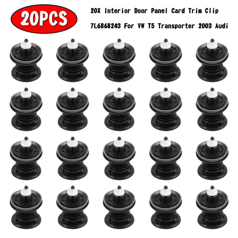 20X Interiør Trim Clip 7L6868243 For VW T5 Transporter 2003 Audi Generic