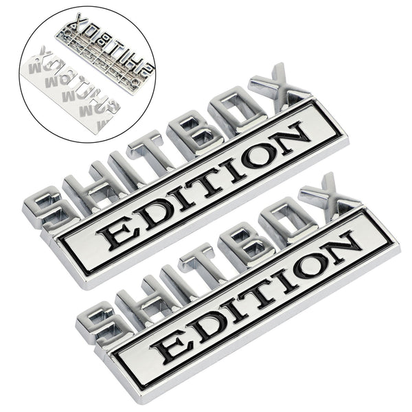 2 stk Shitbox Edition-emblem-klistremerke for Ford Chevr Car Truck #B