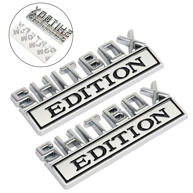 2pc Shitbox Edition Emblem -Aufkleber Aufkleber für Ford Chevr Car Truck