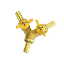 Y-formet 3/8 tommer ID slangestik type 3-vejs messing afspærringsventil