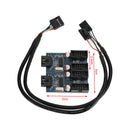 Extensor de conector de extensión de placa base, macho, 1 a 4 hembra, con cabezal USB de 9 pines