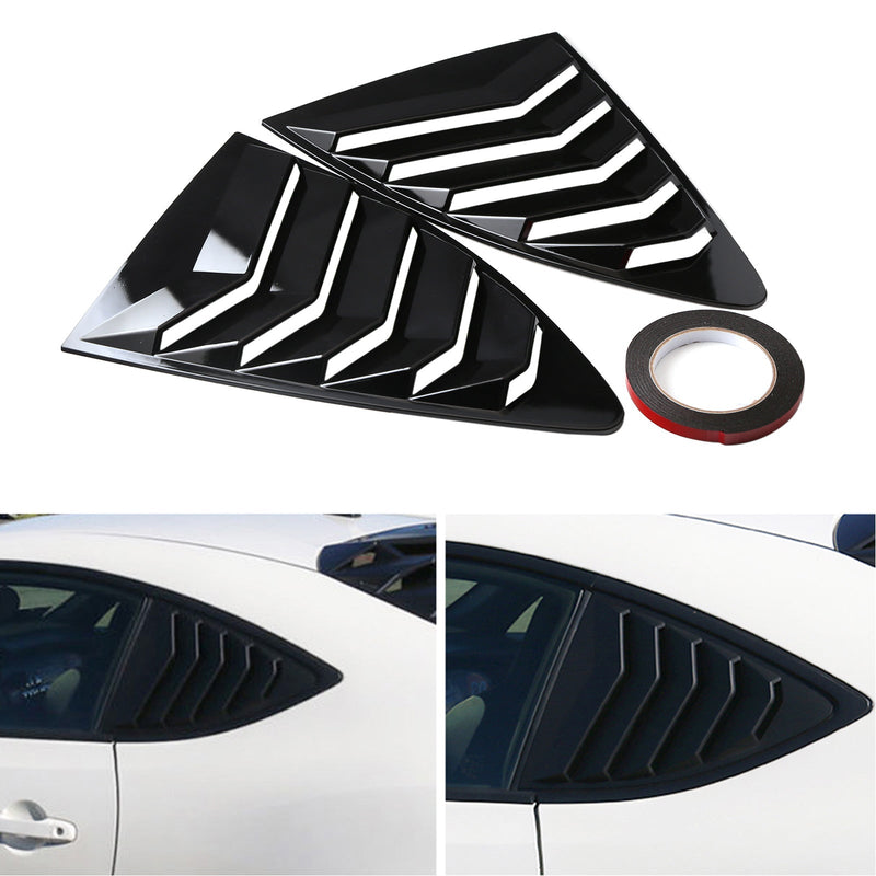 Glänzend schwarze Seitenfensterlamellen für 2013–2018 Scion FRS BRZ Toyota 86 GT86 Generic