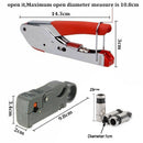 Kompressionsstripperværktøj Koaksial F-type crimper + 10 STK RG6 crimpkonnektorer