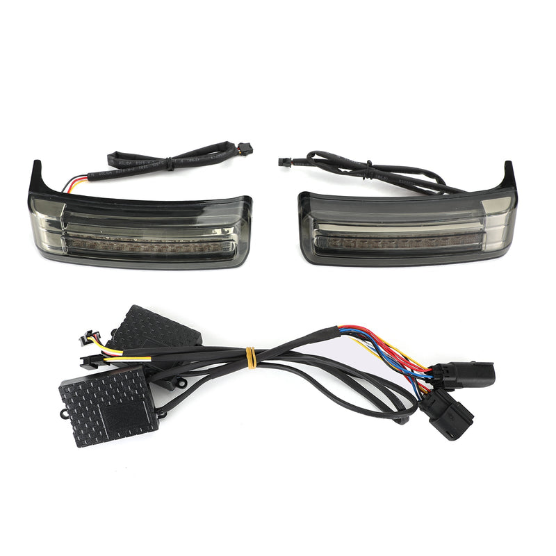 Alforjes LED para alforjes Run Brake Turn Lamp Lights para Touring 2014-2021 Genérico