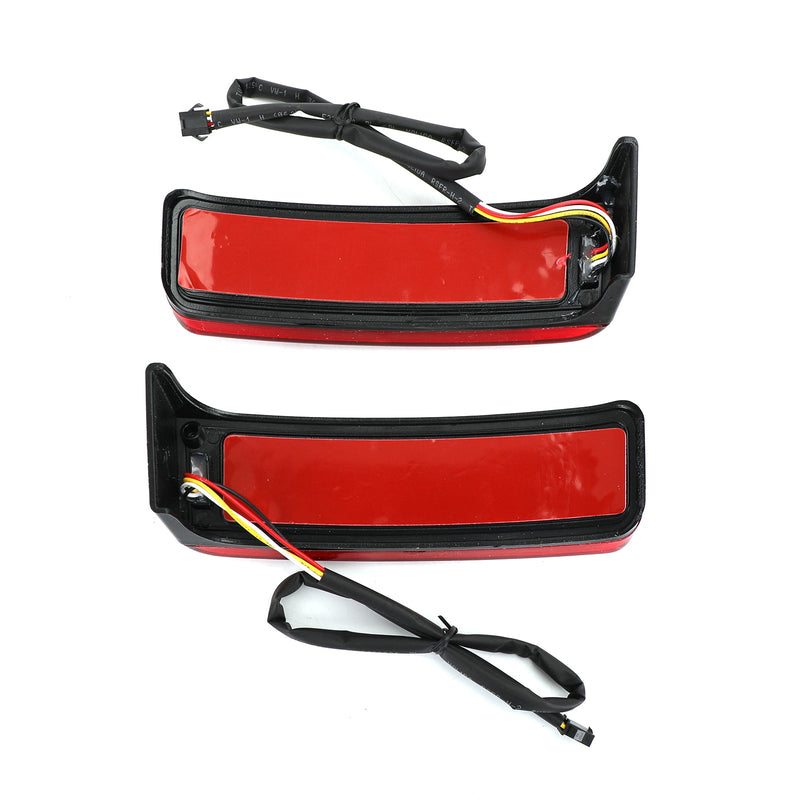 Alforjes LED para alforjes Run Brake Turn Lamp Lights para Touring 2014-2021 Genérico