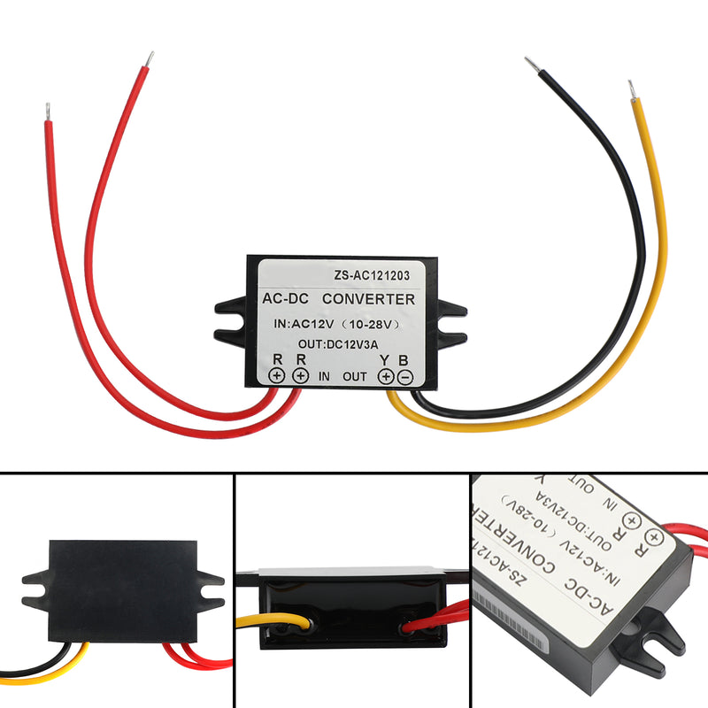 AC/DC spänningsomvandlare spänningsregulatormodul buck AC 10-28V till DC 12V 3A