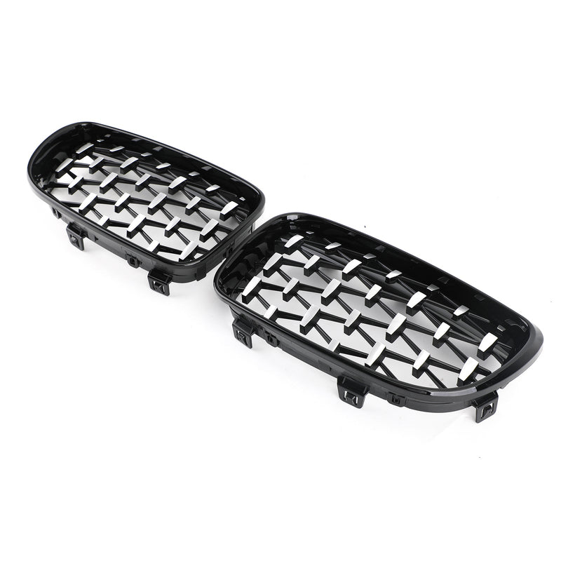 Kylargrill lämplig för BMW 1-serie E81 E87 E82 E88 128i 135i 2008-2012 Black & Chrome generic