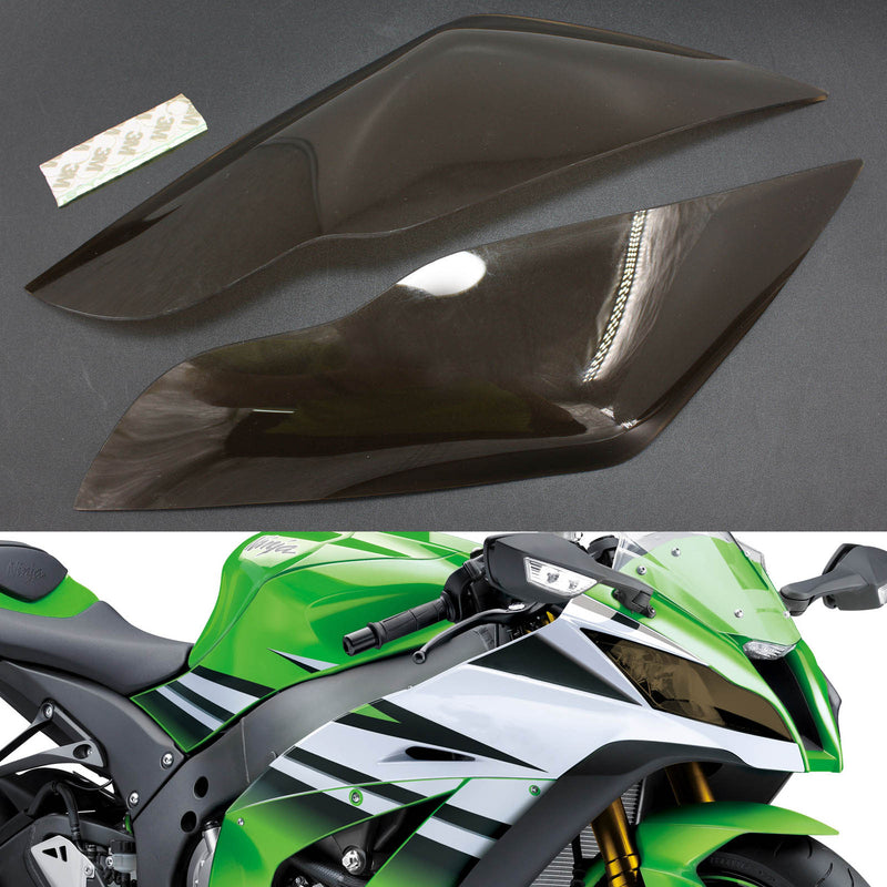 Framljusskydd lämplig för Kawasaki Zx-10R Zx10r 2011-2015 Smoke Generic