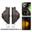 Lâmpada de luz indicadora frontal de led para motocicleta para kawasaki ninja 250 300 2013-2016 genérico