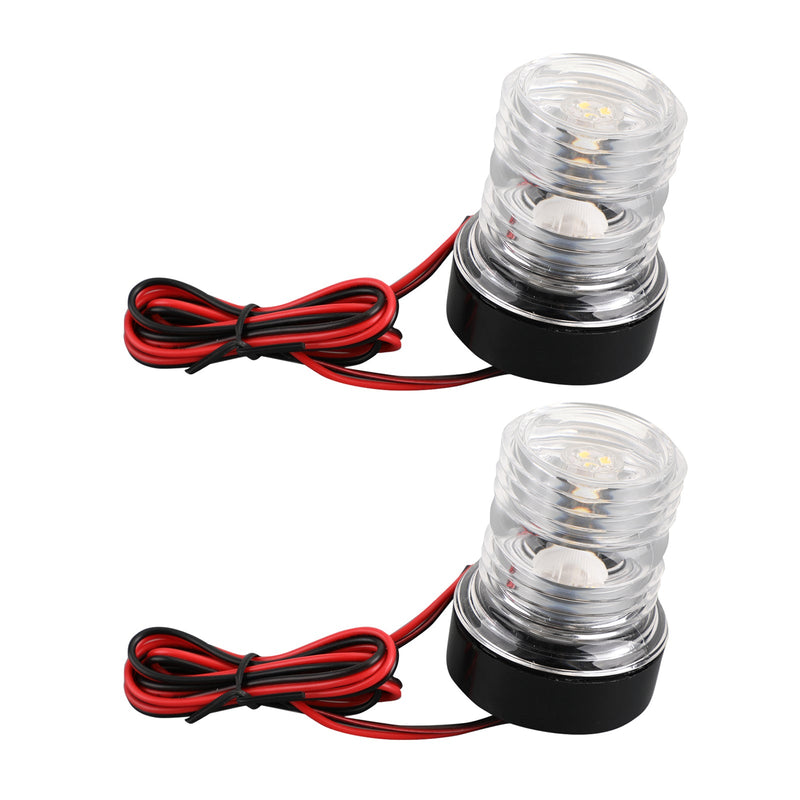 2 12V LED navigeringssignal Ljus Ankarskepp Rund Lampa för Marine Boat Yacht