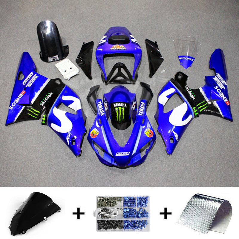 Amotopart Yamaha YZF 1000 R1 1998-1999 Juego de Carenado, Carrocería, Plástico, ABS