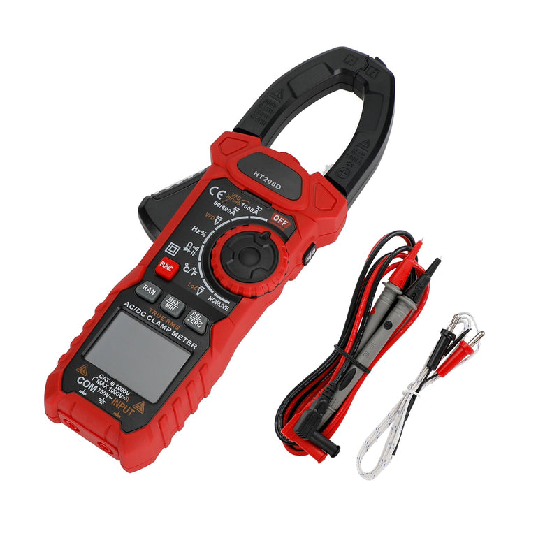 HT208D Clamp Meter AC DC 6000 Counts Spenningsmotstandstester