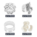 6-12ST Servettringar Blomma Servetthållare Servettspänne