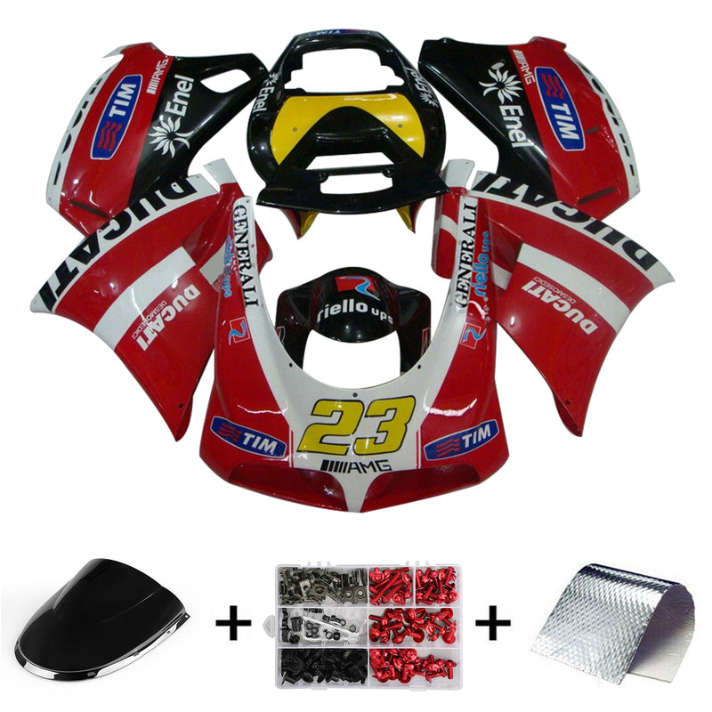 Amotopart kåpa set för Ducati 996 748 1996-2002, kaross, ABS