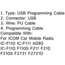 Cable de programación USB OPC-1122 U para Radio móvil de coche ICOM IC-F110 IC-F111 + CD