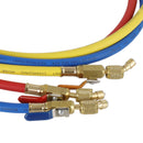 3x HVAC 1/4" SAE 600 PSI ladeslanger med afspærringsventil AC kølemiddel R134A