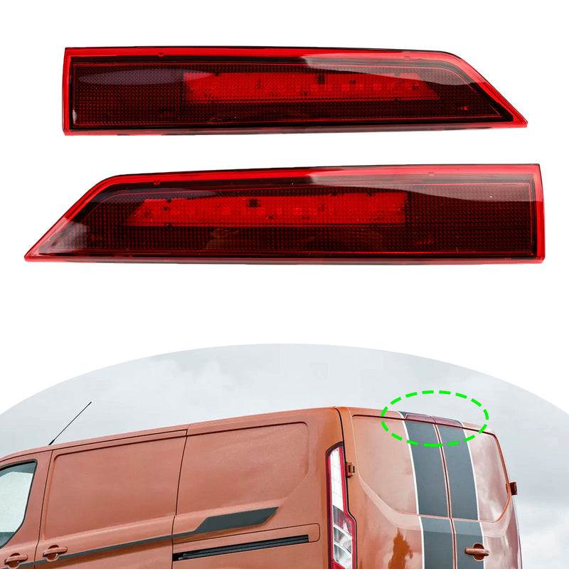 2x 3ª luz de freio traseira LED de alta qualidade para Ford Transit Tourneo Custom Barn Door