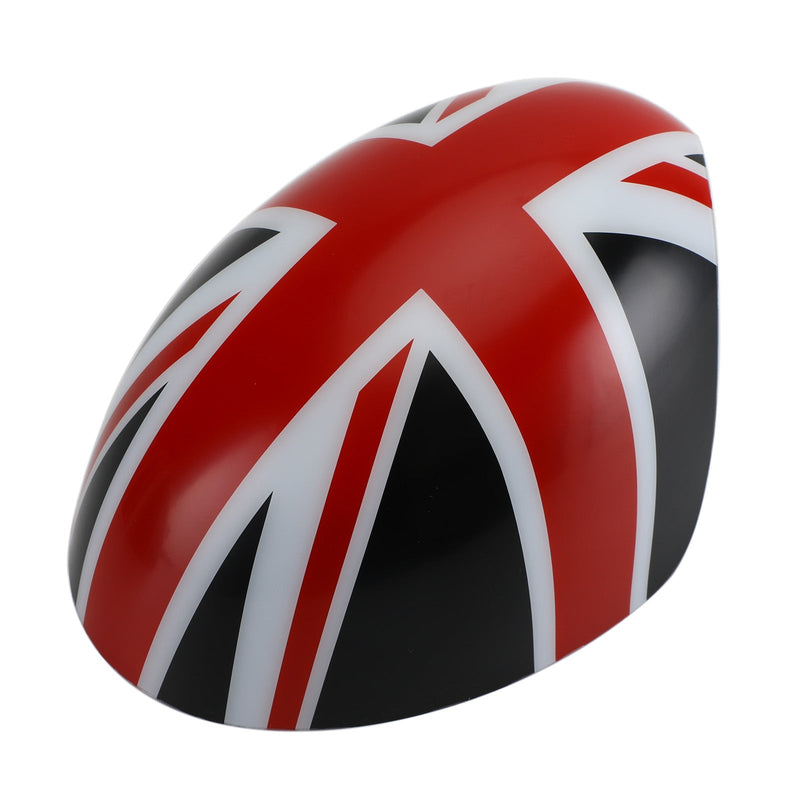 MINI Cooper R55 R56 R57 2 x Union Jack UK Flag peilisuojukset musta/punainen