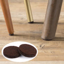 Pakke med 80 selvklebende møbelfiltglidere for harde overflater, brune