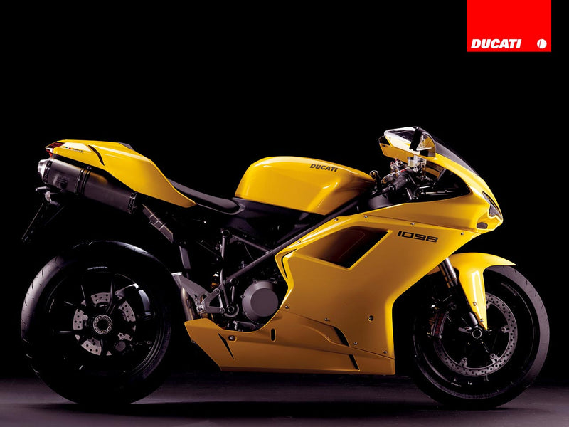 Carenagens 2007-2012 Ducati 1098 1198 848 Ouro Amarelo 1098 Genérico