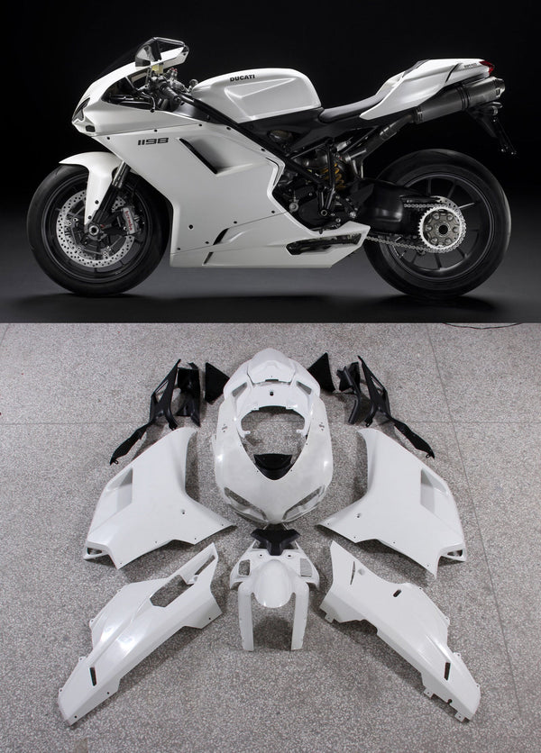 Owiewki 2007-2012 Ducati 1098 1198 848 Białe 1198 Wyścigi Ogólne