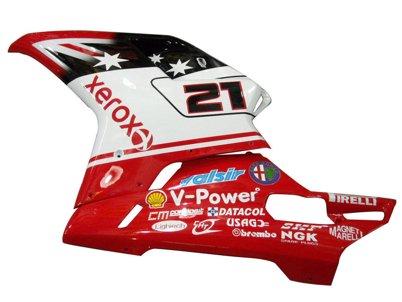 Fairings for 2007-2012 Ducati 1098 1198 848 Rød og hvit Xerox nr. 21 Generisk