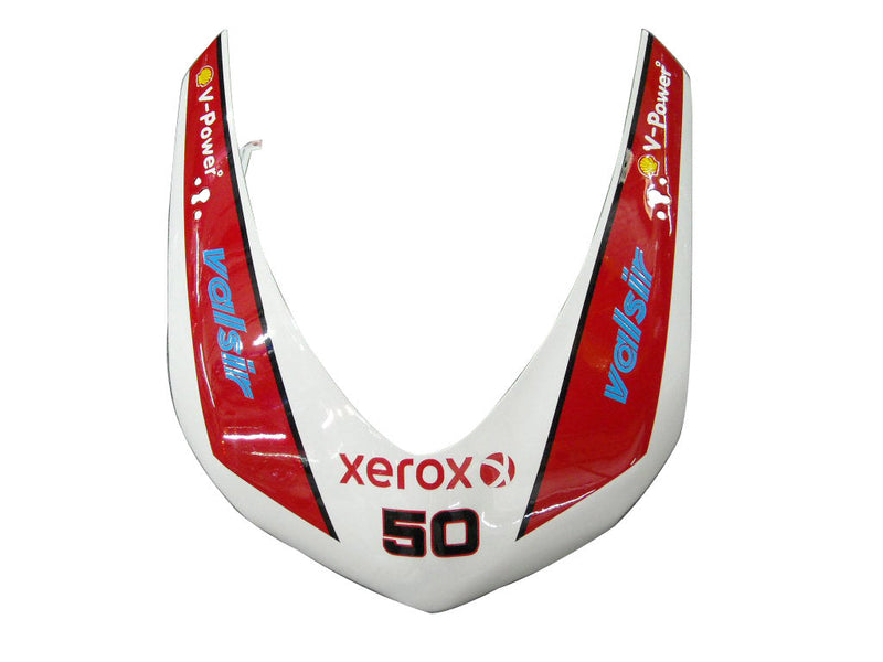 Kåpa för 2007-2012 Ducati 1098 1198 848 Red & White Xerox No. 50 Racing Generic