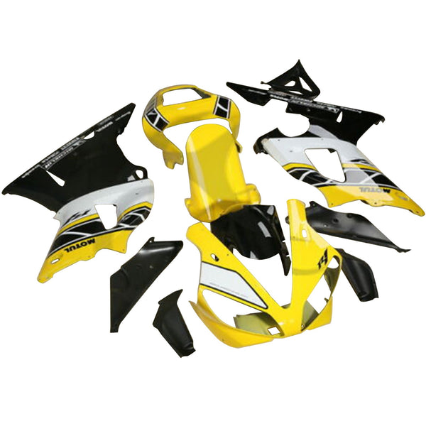 Juego de carenado para Yamaha YZF R1 YZF-R1 1000 2000 2001 Amarillo Negro Genérico