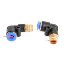 Pneumatická vzduchová rychlospojka “L” “T” “Y” Rovná štěrbinová trubka 6 mm