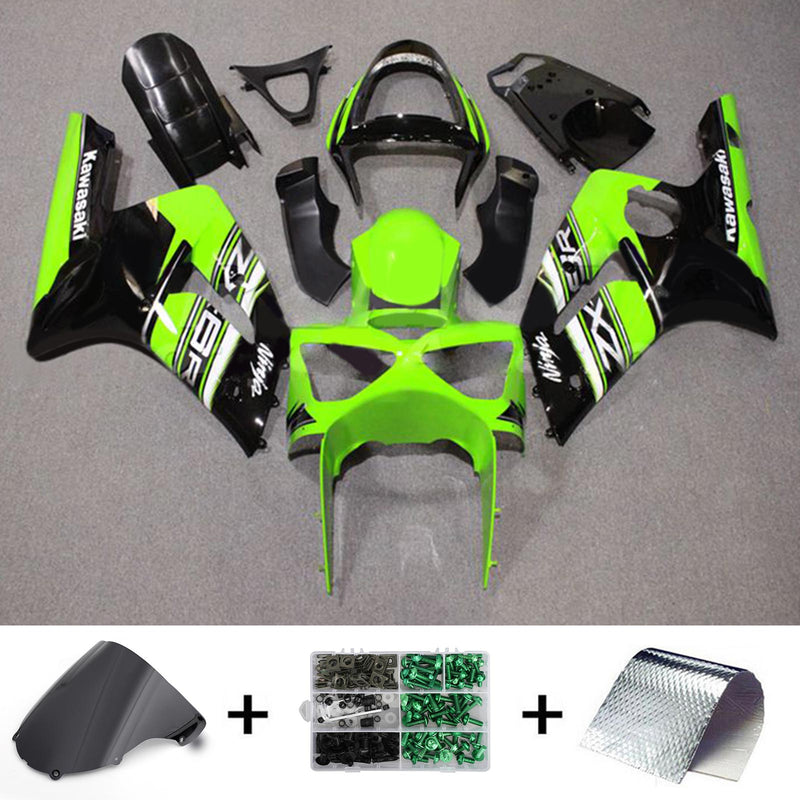 Amotopart Kawasaki ZX6R 636 2003-2004 kåpa Set Body Plast ABS