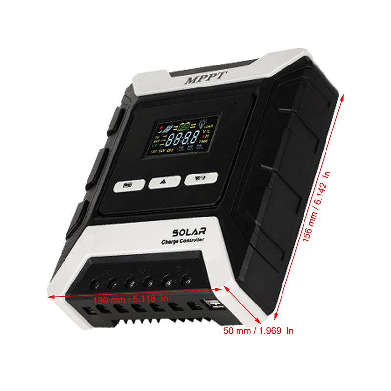 12/24/48V 20A MPPT Solar Charge Controller Panel Batteriregulator Dubbel USB