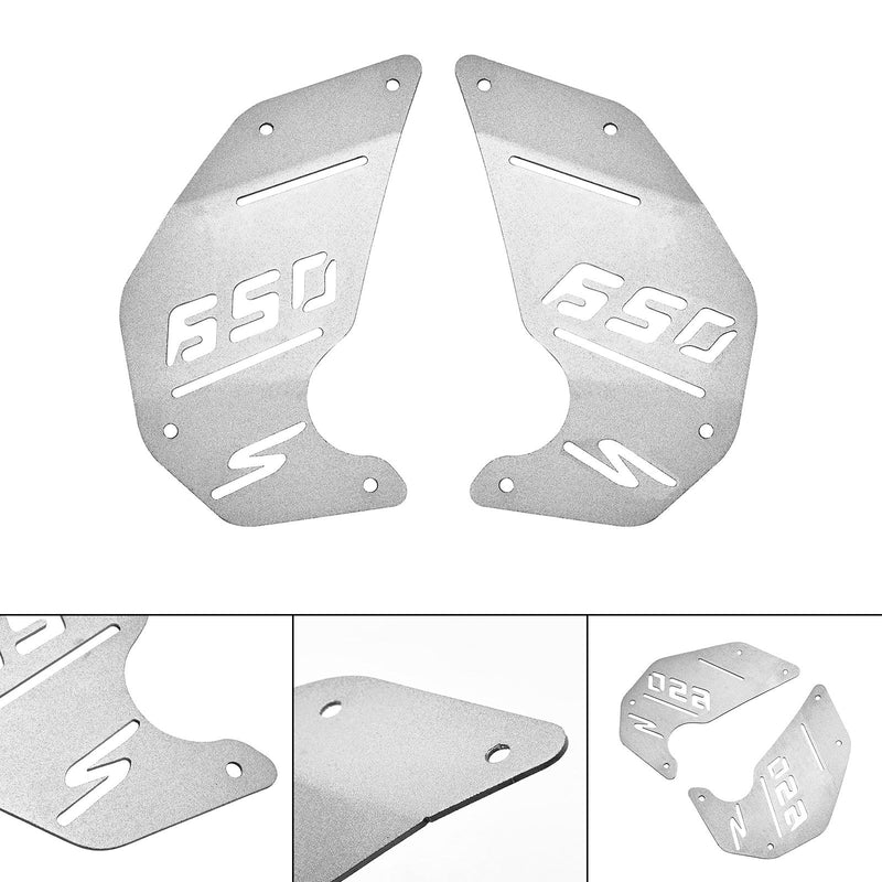 Kawasaki Vulcan S En Vn650 2015-2022 Motorskyddsplatta Sidopanel Silver för Cafe