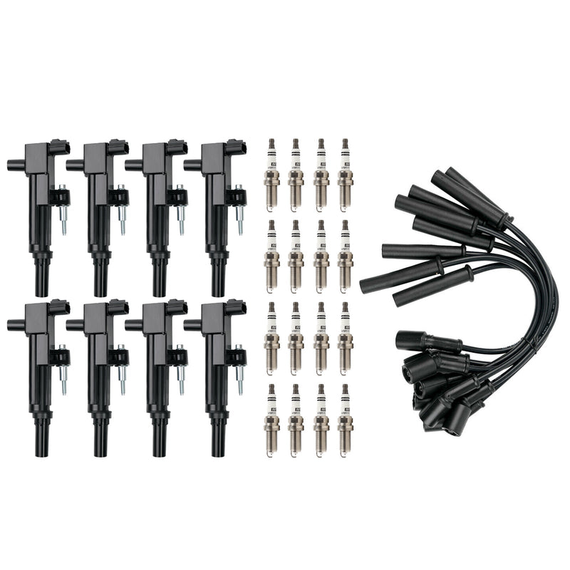 8X bobina de encendido + bujía + cable UF601 para Dodge Durango Dakota Ram 1500 GN10458 5C1706 IGC0164 C755