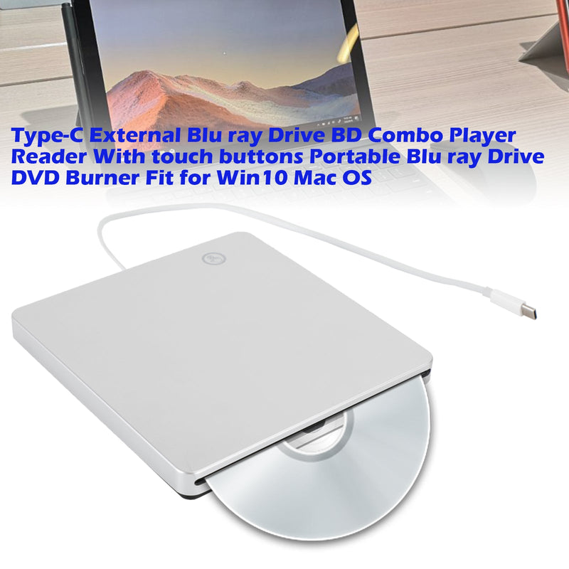 Zewnętrzny przenośny czytnik DVD z napędem Blu-ray typu C dla systemu Windows 10 Mac OS